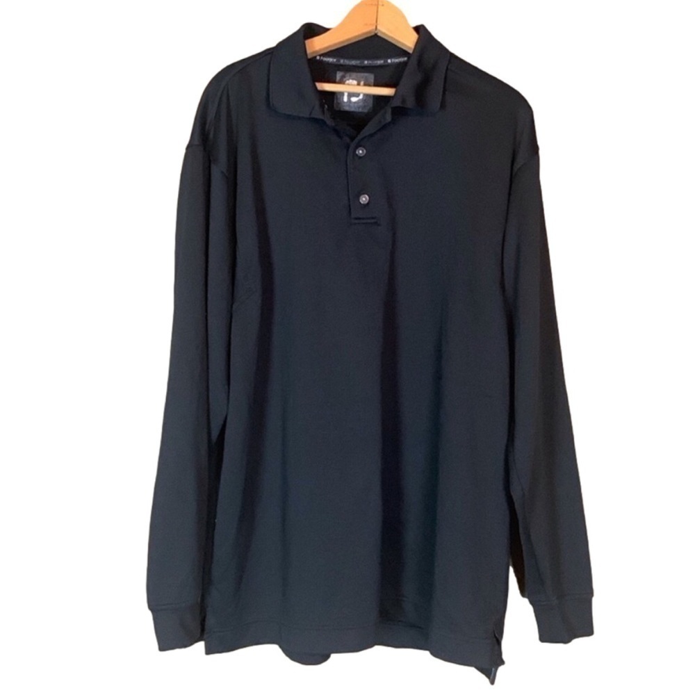 FootJoy black thick knit polo shirt